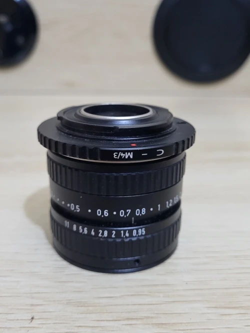 SCHNEIDER Xenon 1:0.95/25mm OBJECTIF ultra-rapide + Adaptateur C-Mount Pour Panasonic Lumix 