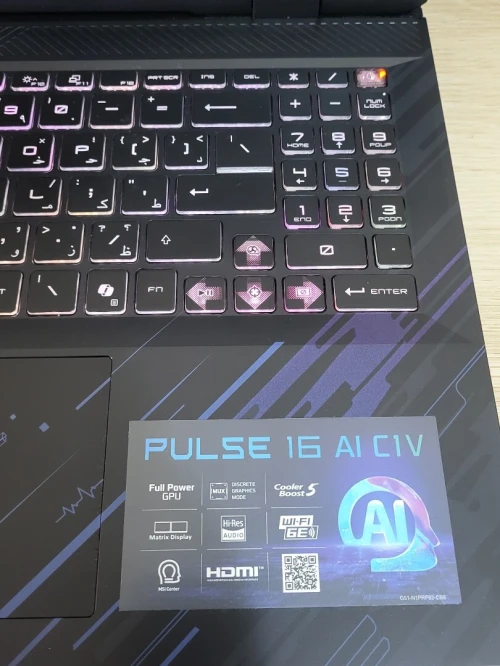 Gaming MSI Pulse 16" QHD+ 240Hz | CORE ULTRA 9 185H | NVIDIA RTX 4060 8GB | 16GB RAM | 1TB NVMe SSD