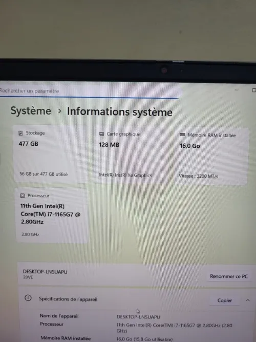 THINKBOOK 15.6'' FHD | CORE i7 1165G7 | 16GB RAM | 512GB NVME SSD | INTEL IRIS XE GRAPHICS