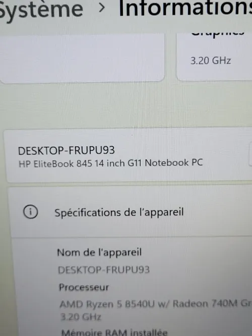 HP ELITEBOOK 845 G11 14'' FHD | RYZEN 5 8540U | 16GB RAM | 512GB NVMe | AMD RADEON 740M GRAPHICS