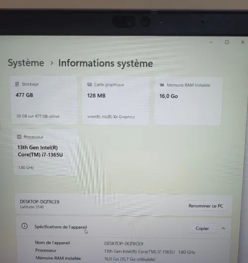 DELL LATITUDE 5540 15.6 FHD | CORE i7 1365U | 16GB RAM | 512GB NVMe SSD | INTEL IRIS XE GRAPHICS