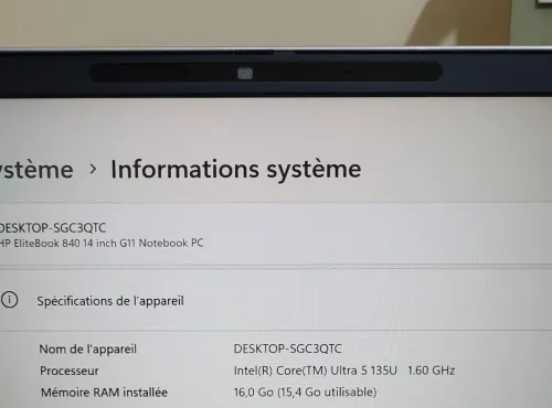 HP ELITEBOOK 840 G11 | CORE ULTRA 5 135U | 16GB RAM | 512GB SSD | INTEL ARC GRAPHICS