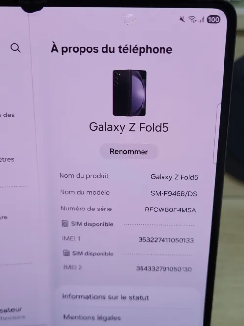 SAMSUNG GALAXY Z Fold 5 | Dual SIM | 256GB | 12GB RAM | Noir fantôme