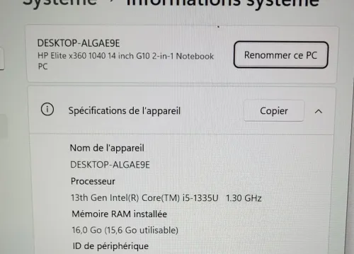 HP EliteBook X360 1040 G10 2-EN-1 TACTILE | INTEL 13EME CORE I5 1335U | 16GB RAM | 512GB SSD