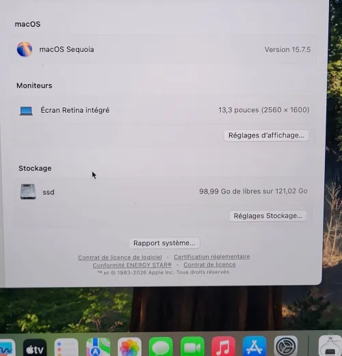 MacBook Pro Touch Bar Mid 2019 13-inch | INTEL CORE I5 QUATRE COEURS | 8GB RAM | 128GB SSD