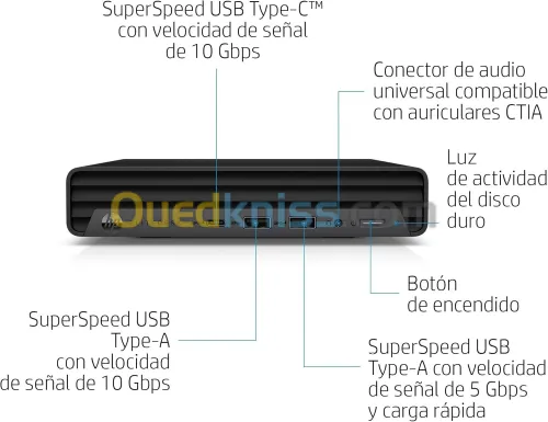 MINI HP EliteDesk 800 G6 | CORE i7 10700T | 32GB RAM | 512GB NVMe SSD | INTEL UHD GRAPHICS 630