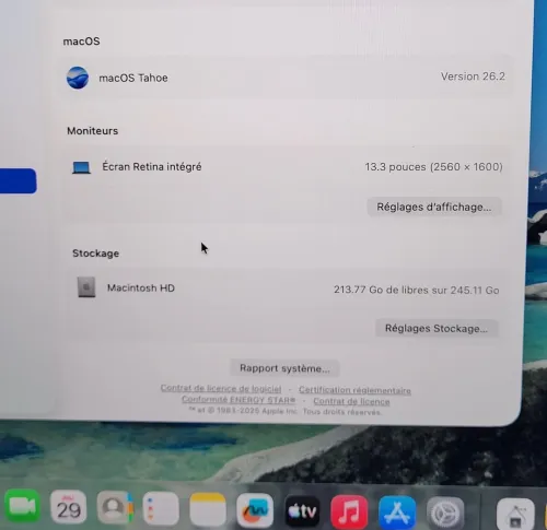 MacBook Air M1 2020 Gris Sideral - CPU M1 8C - 8GB RAM - 256GB SSD