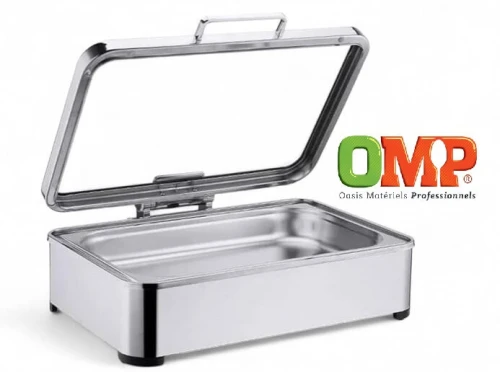 CHAFING DISH BASE RECTANGLE VITRE GN 1/1 - OMP
