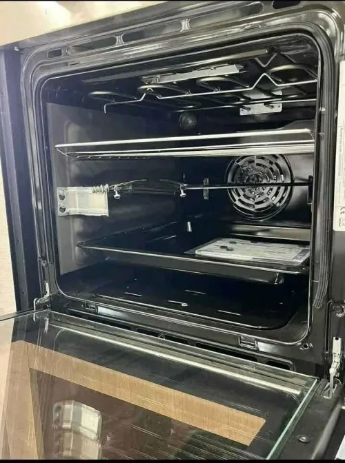 PROMO Four encastré Géant 61L Ventilé/ Catalysé Gaz/Electrique Noir et Inox 39000Da