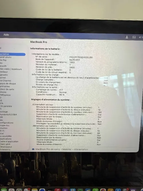 Macbook pro M2 (2022) 13pouces 