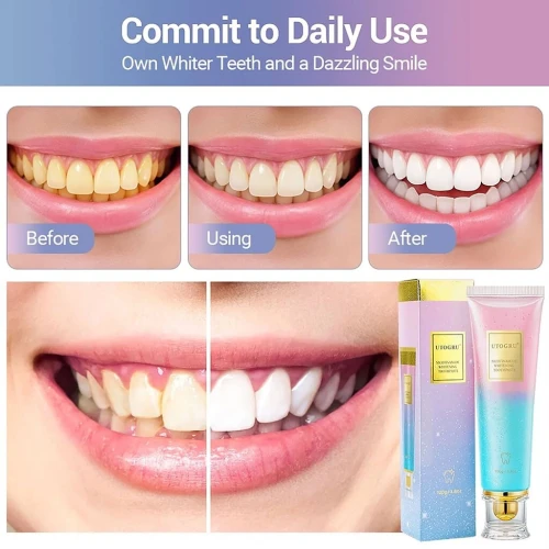 Dentifrice blanchissant à la niacinamide UTOGRU Triple action blanchissante  معجون تبييض الأسنان