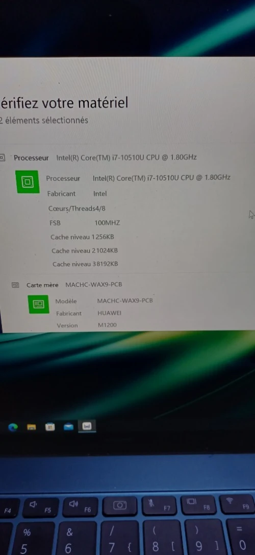 huawei laptop matebook x pro i7 10510