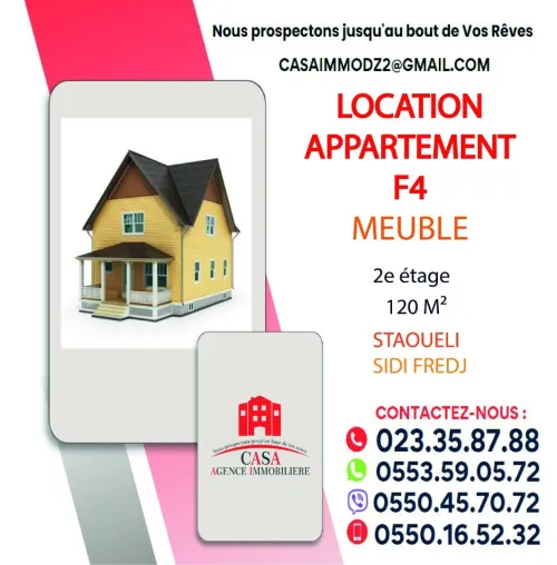 Location Appartement F4 Alger Staoueli