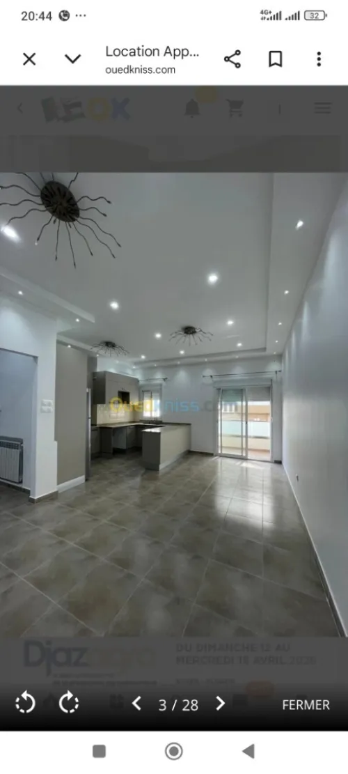 Location Appartement F3 Alger Ouled fayet