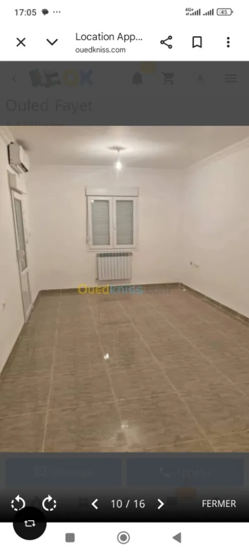 Location Appartement F5 Alger Ouled fayet