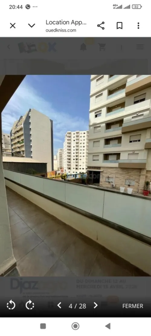 Location Appartement F3 Alger Ouled fayet