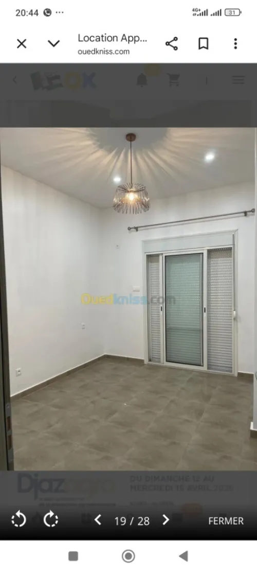 Location Appartement F3 Alger Ouled fayet