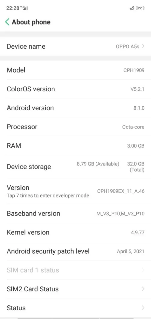 Oppo A5s