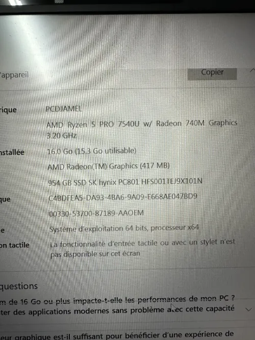 Hp, ELITEBOOK, AMD 5 7th Pro, 1T