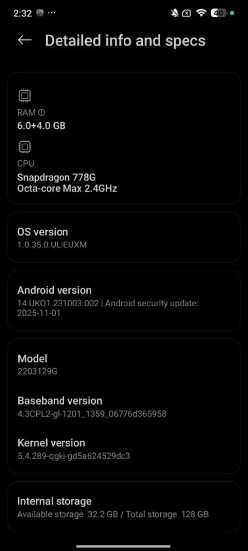 Xiaomi Mi12lite