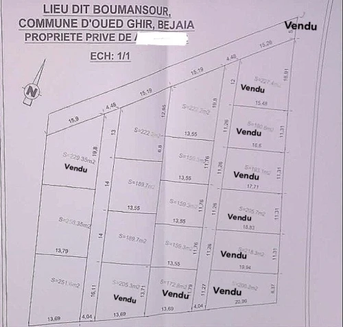 Vente Terrain Béjaïa Oued ghir
