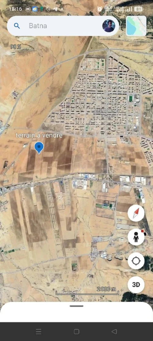 Vente Terrain Batna Oued chaaba