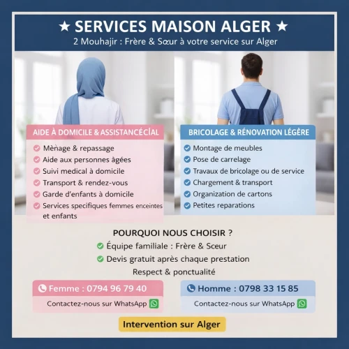 Aide a domicile santé, bricolage, menage