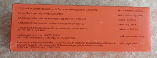 Cartouche HILTI Cal. 6.8/11 M Rouge