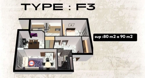 Vente Appartement F4 Oran Bir el djir