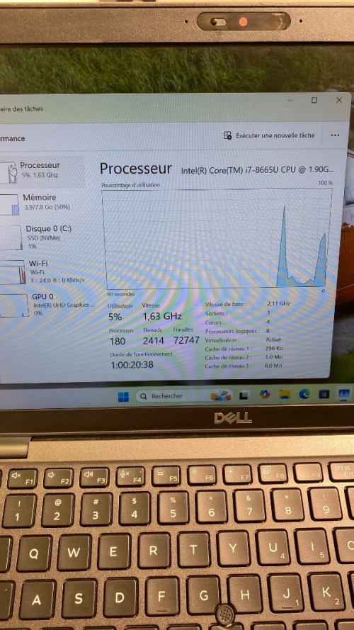 DELL 5400 i7-8TH 8RAM/256SSD