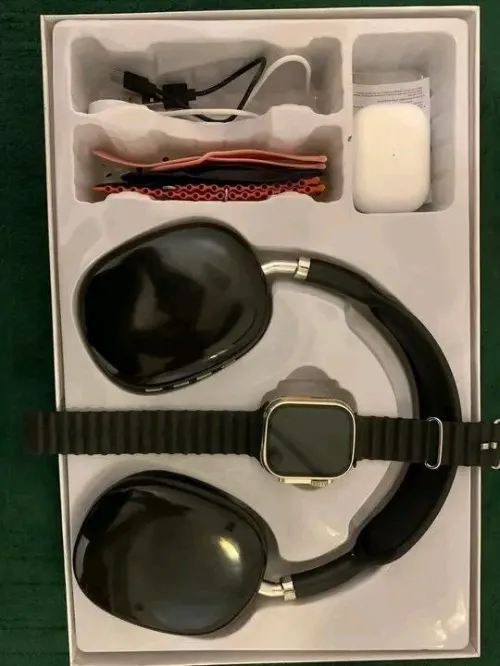 طقم كاسك aipods ساعة ذكية HiHiwatch Ultra MVP-280