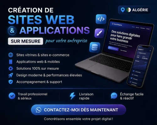 Développement sites web et applications sur mesure