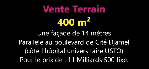Vente Terrain Oran Oran