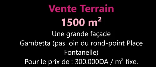 Vente Terrain Oran Oran