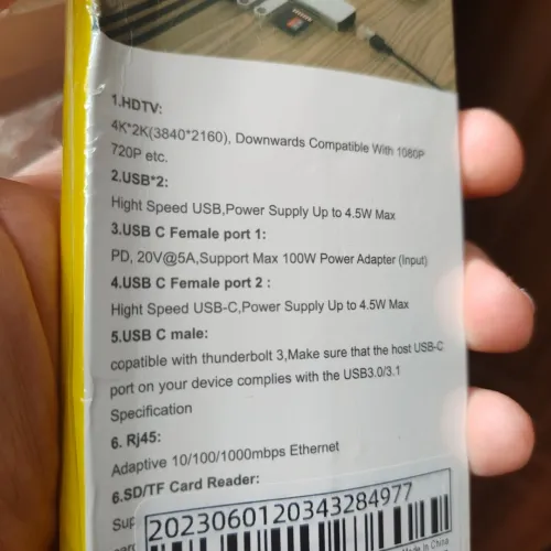 Type c to Rg45 Hdmi type c 100w