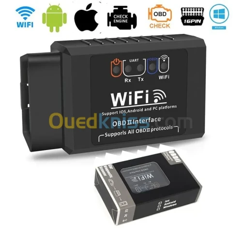 جهاز تشخيص السيارة ELM327 Scanner auto, Lecteur OBDII wifi