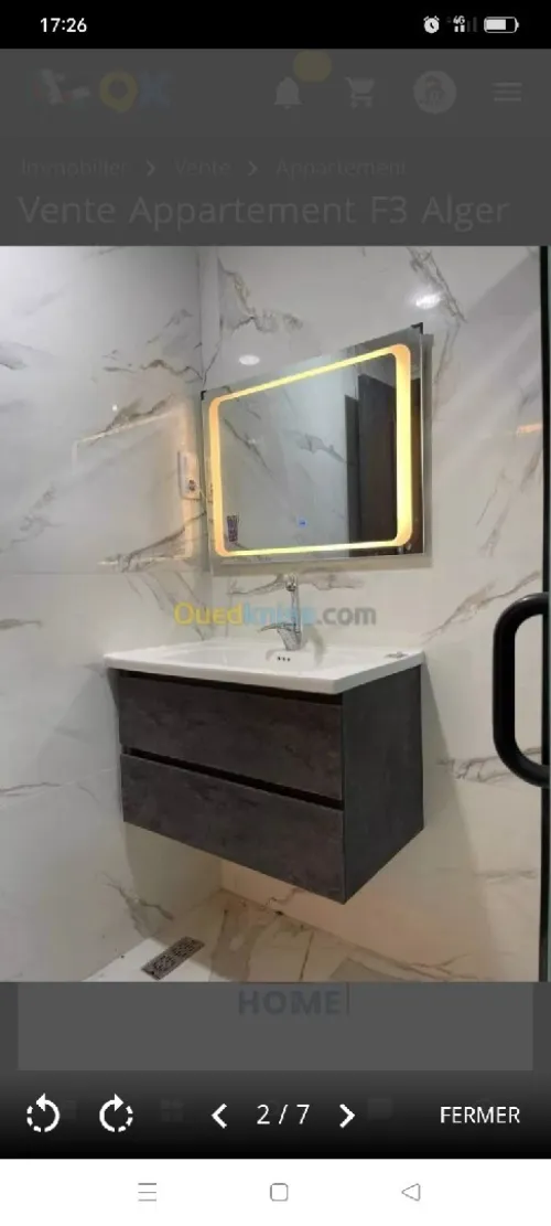 Vente Appartement F3 Alger Bordj el kiffan