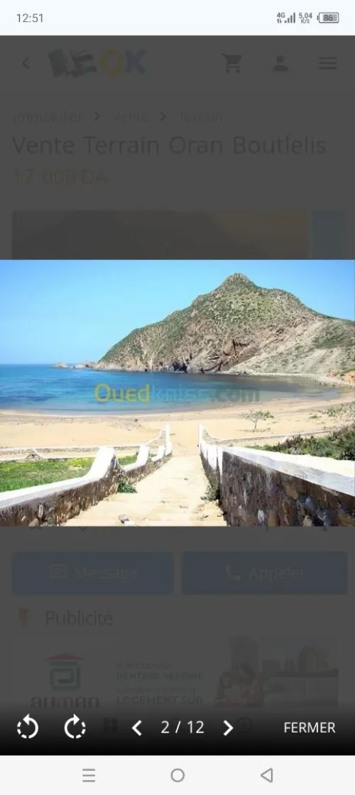 Vente Terrain Oran Boutlelis