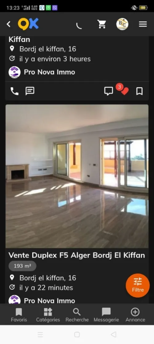 Vente Appartement F4 Alger Bordj el kiffan