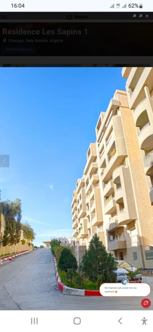 Cherche achat Appartement F4 Alger Cheraga