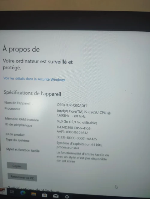 Pc portable Dell latitude 8 th génération i5