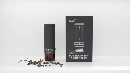 طقم القهوة المتكامل والذكي من Cera+ (ماكينة محمولة + مطحنة لاسلكية) - لعشاق التميز والرحلات