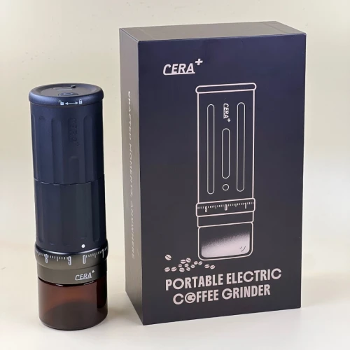 طقم القهوة المتكامل والذكي من Cera+ (ماكينة محمولة + مطحنة لاسلكية) - لعشاق التميز والرحلات