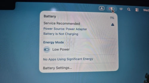 Macbook 2024 M3 problem batterie ne charge pas