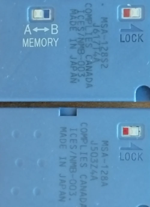 Mémoire Sony Memory Stick (128MB + 256MB)