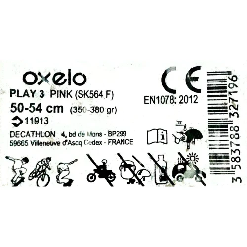 Casque OXELO skater Play 3 ros