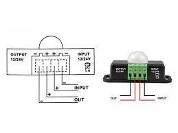Detecteur de mouvement pir-8 12-24V, 6/3A, 8m PIR, 60 degré  arduino