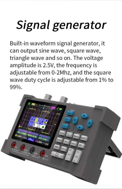 Oscilloscope numérique de bureau ZEEWEII DSO3D12, multimètre  générateur de signal 3 en 1