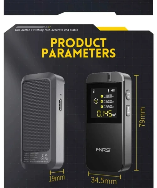 Télémètre Laser Intelligent FNIRSI IR40 mini ruban à mesurer portable, 40M