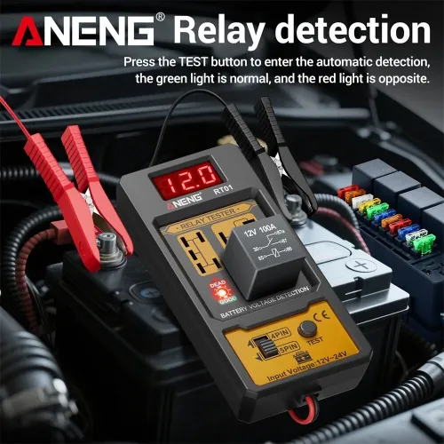 ANENG RT01 Testeur de Relais Automobile Digital & Outil de Diagnostic de Batterie